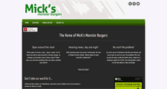 Desktop Screenshot of micksmonsterburgers.com